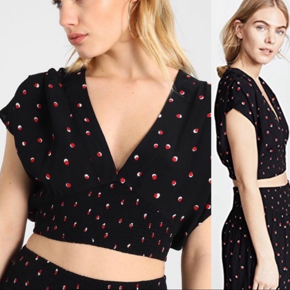 NWOT: Free People Polka Dot 2 Piece Set